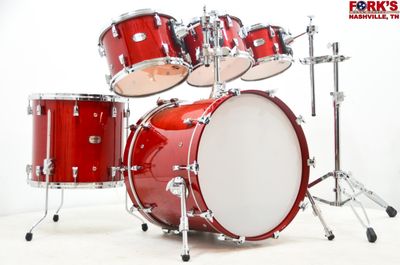 USED Yamaha Maple Custom Hybrid 5pc Drum Kit &quot;Red Autumn&quot;