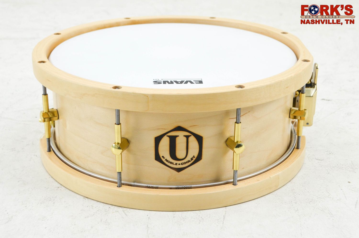 Noble &amp; Cooley 5.5x14 Signature Series &quot;U&quot; Horizon Snare Drum - &quot;Natural Satin&quot;