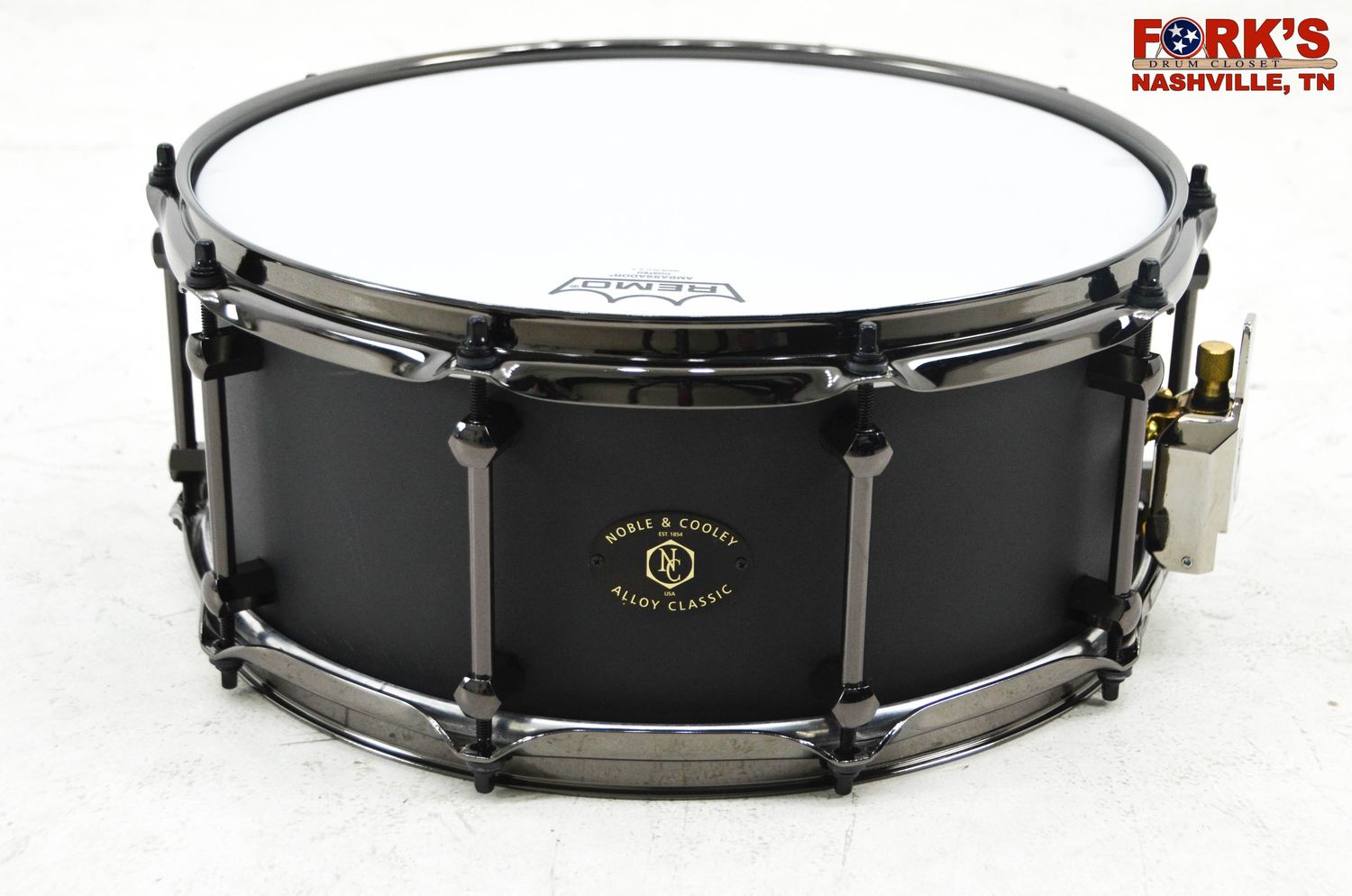 Noble &amp; Cooley 6x14 Alloy Classic Snare Drum - &quot;Murdered out&quot;