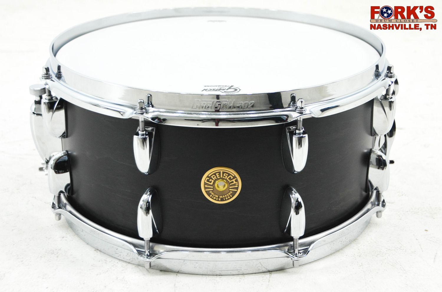 Gretsch Broadkaster 6.5x14 Snare Drum - &quot;Satin Ebony&quot;
