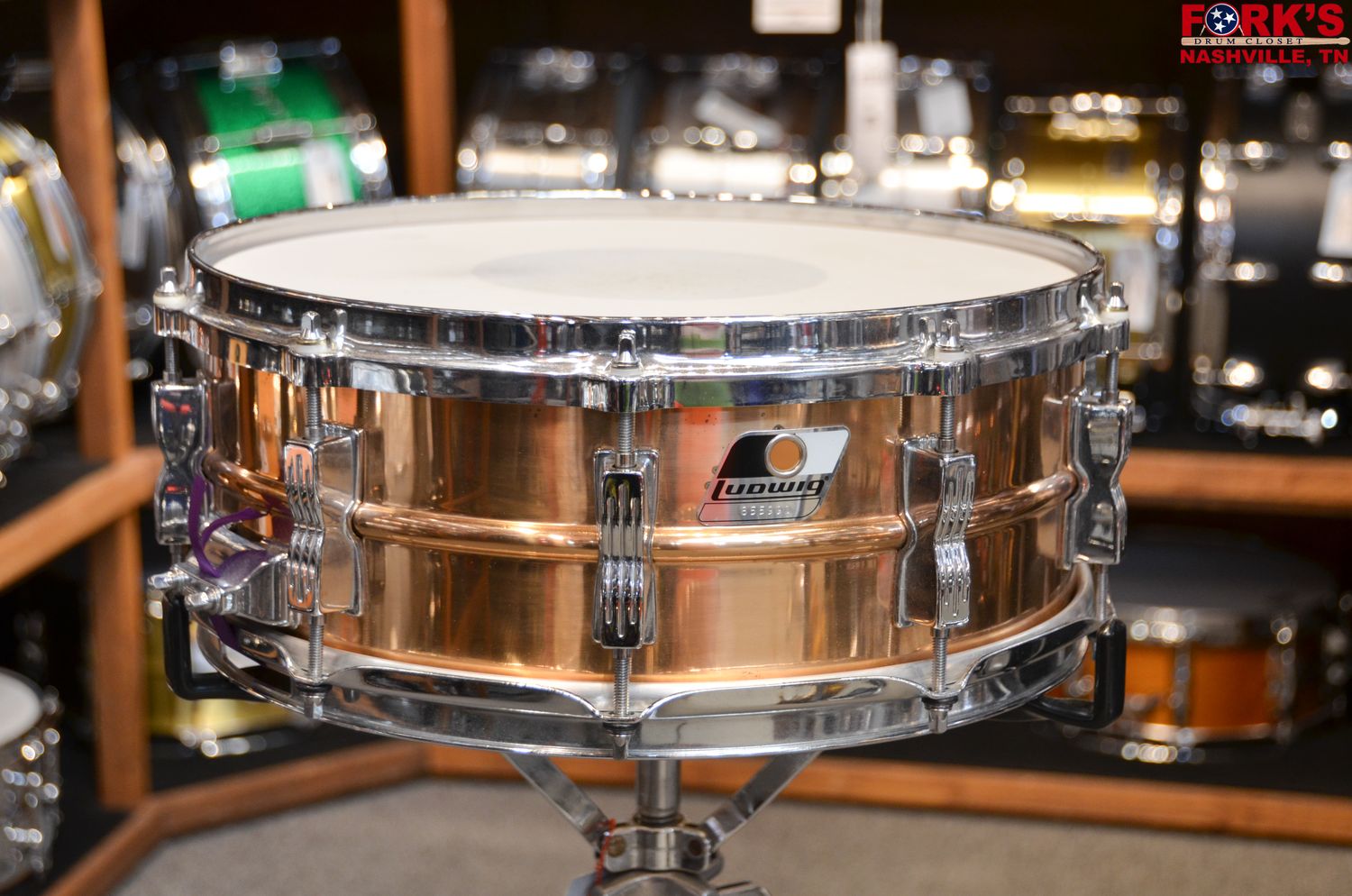 USED Ludwig 5x14 Rocker Bronze Snare Drum (JD)