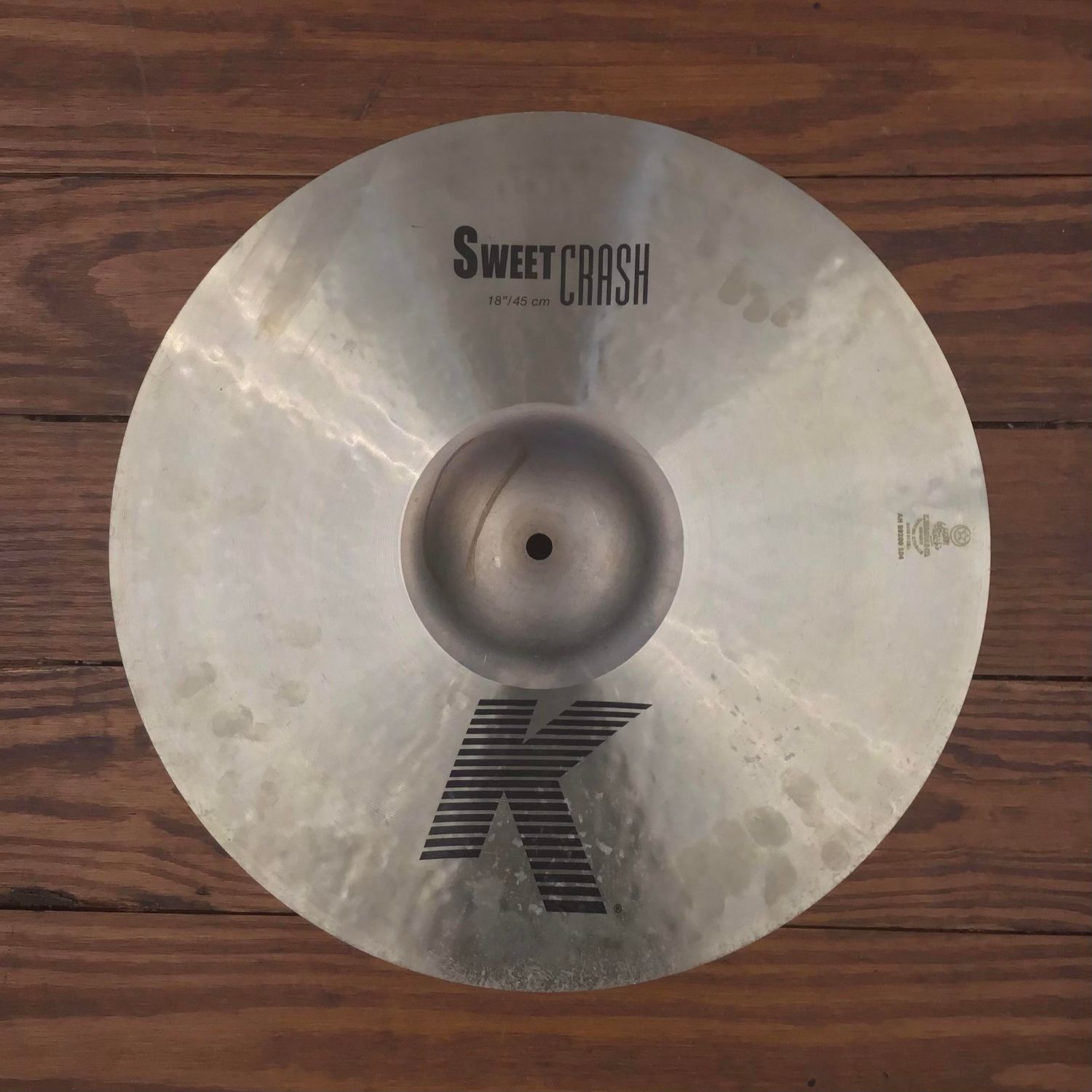 USED Zildjian K 18&quot; Sweet Crash Cymbal