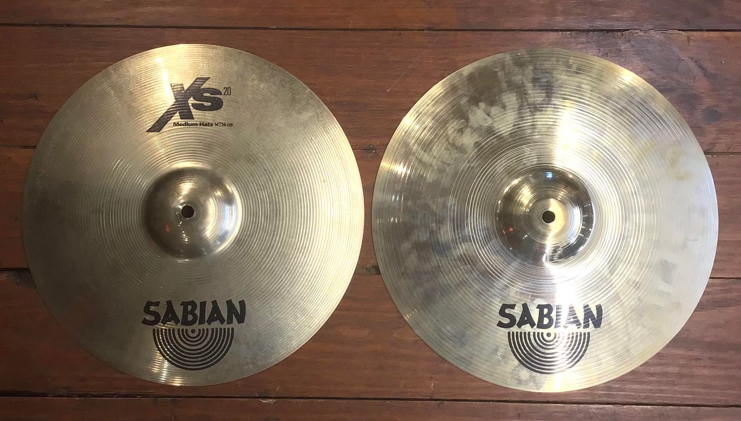 USED Sabian XS20 14&quot; Medium Hi-Hat Cymbals (Pair)