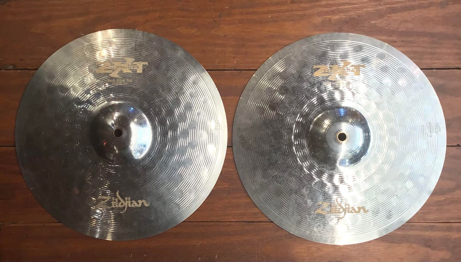 USED Zildjian ZXT Titanium 14&quot; Rock Hi-Hat Cymbals (Pair)