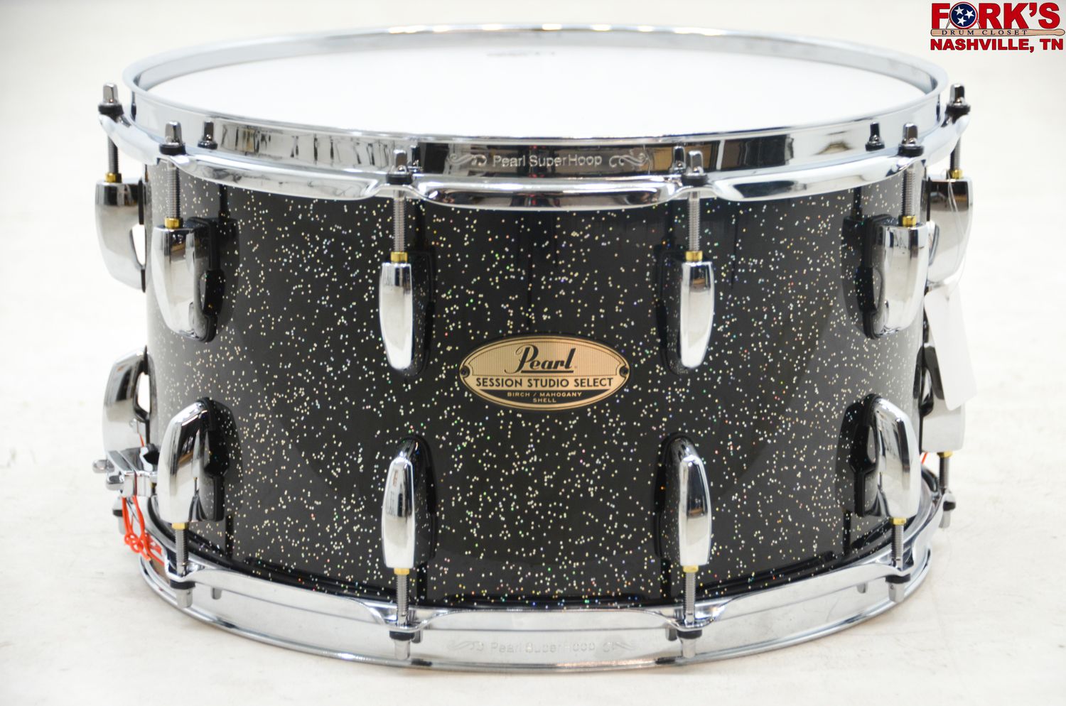 Pearl Session Studio Select 8x14 Snare Drum &quot;Black Halo Glitter&quot;