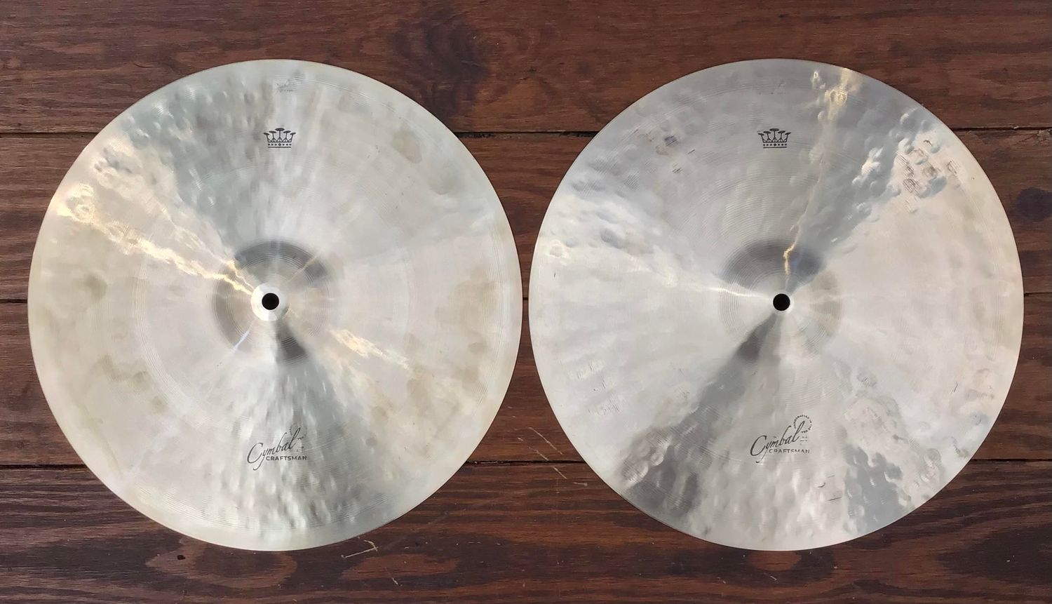 Royal 15” Cymbal Craftsman EAK Style Hi Hat Pair, 1280g Top/1648g Bottom