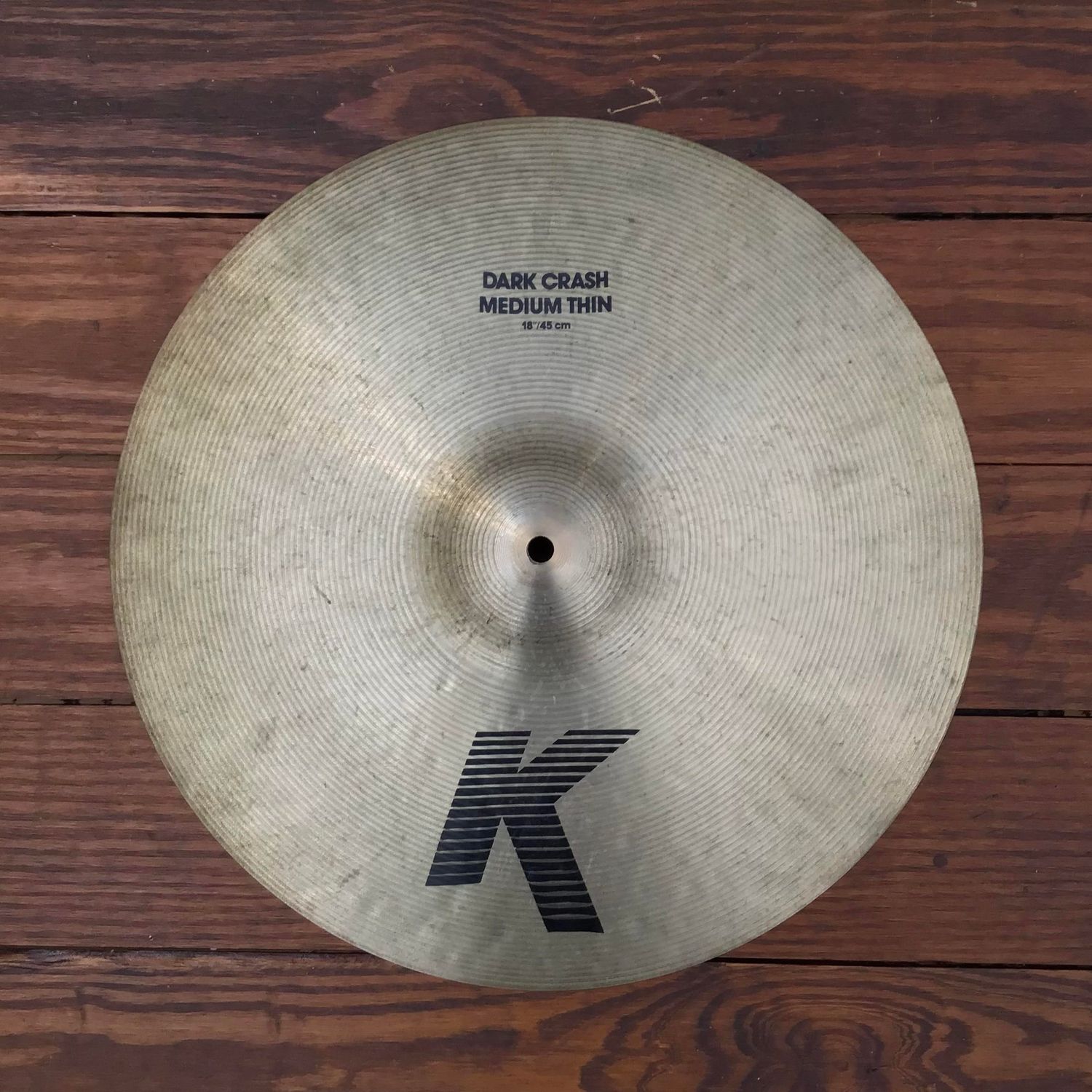USED Zildjian K 18&quot; Dark Crash Medium Thin Cymbal
