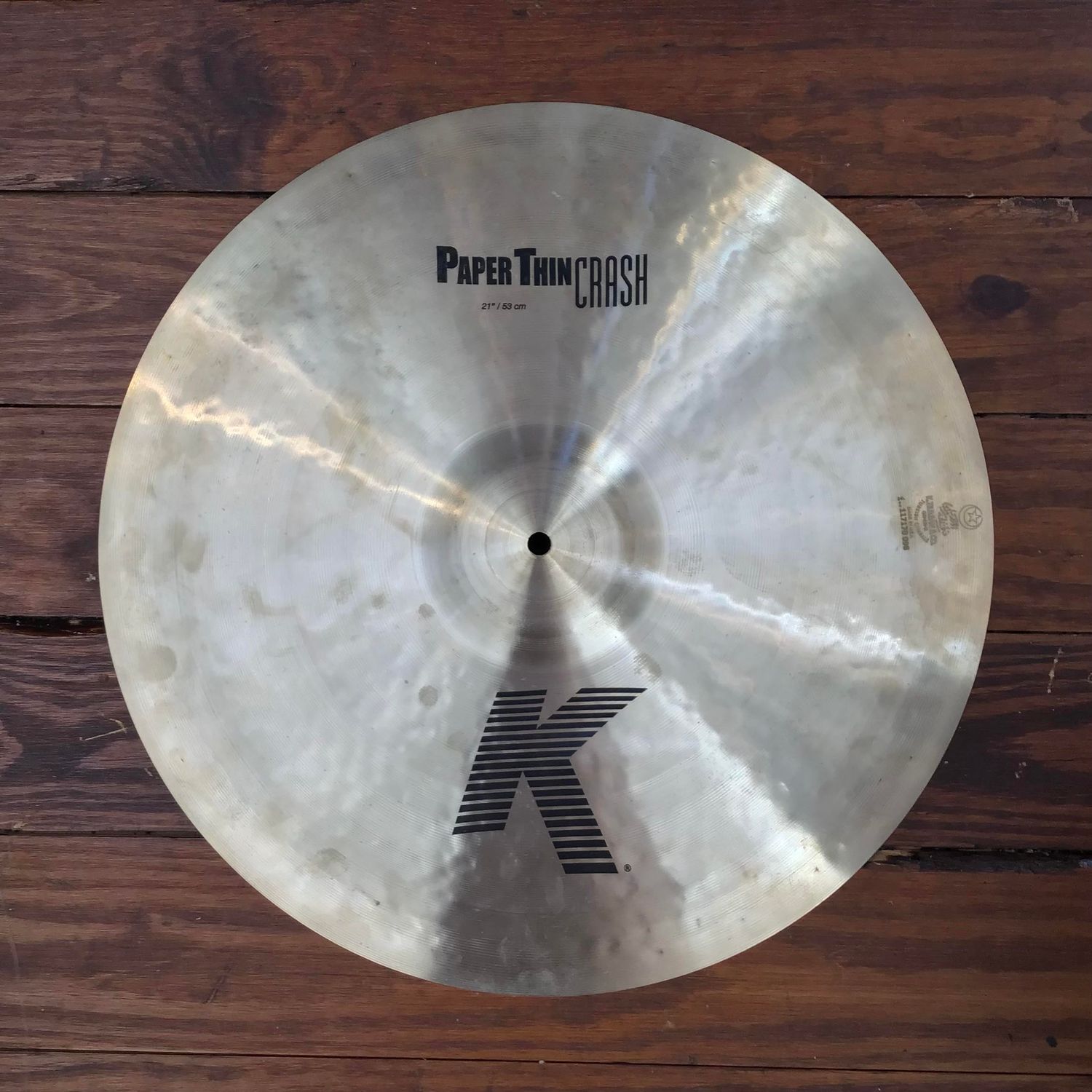 USED Zildjian K 21&quot; Paper Thin Crash Cymbal