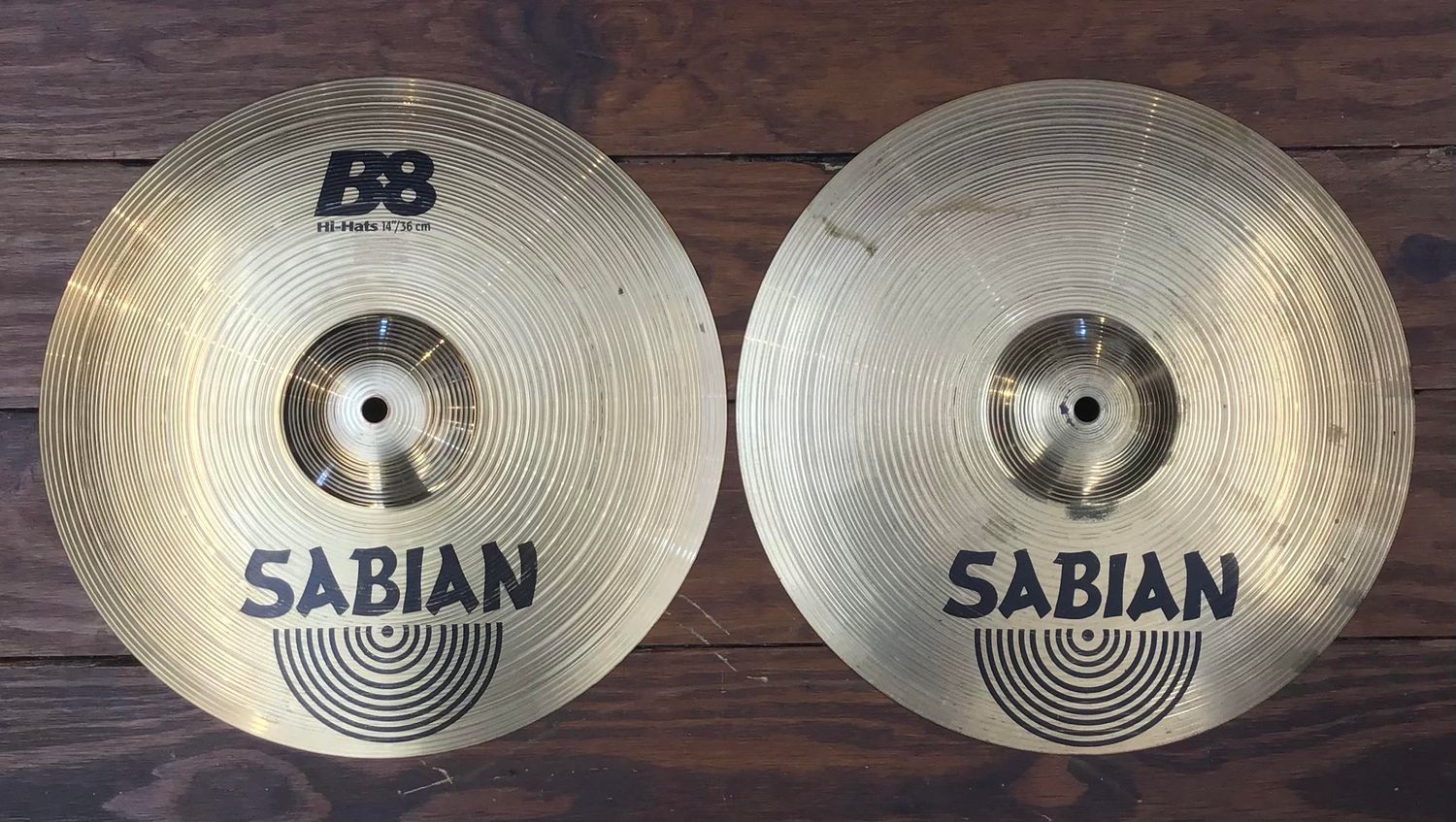 USED Sabian B8 14&quot; Hi-Hat Cymbals (Pair)
