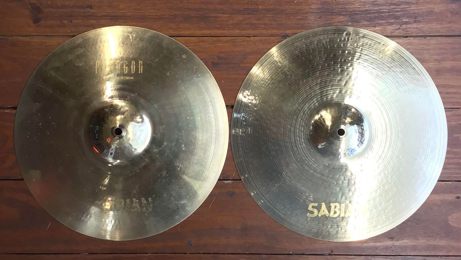 USED Sabian Paragon 15&quot; Hi-Hat Cymbals (Brilliant) (Pair)