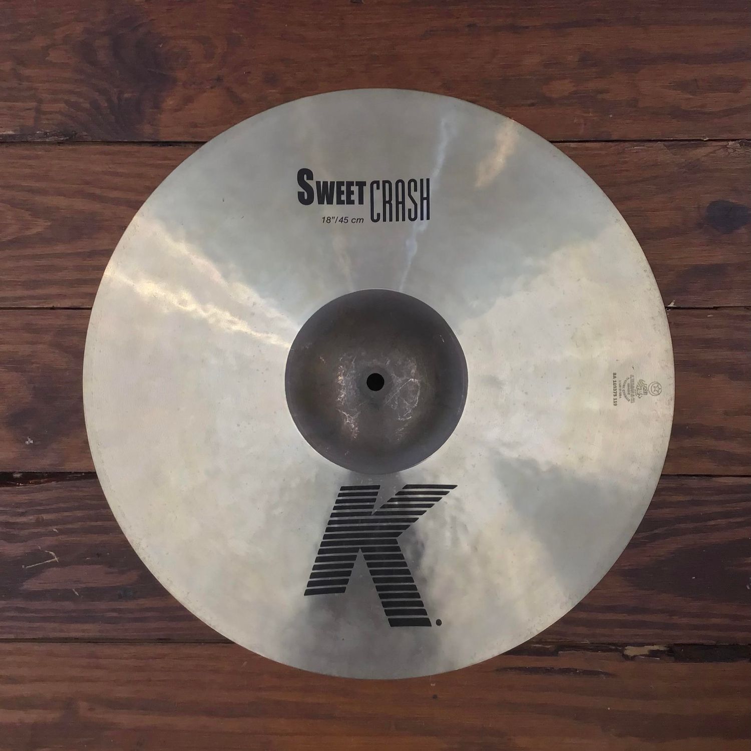 USED Zildjian K 18&quot; Sweet Crash Cymbal