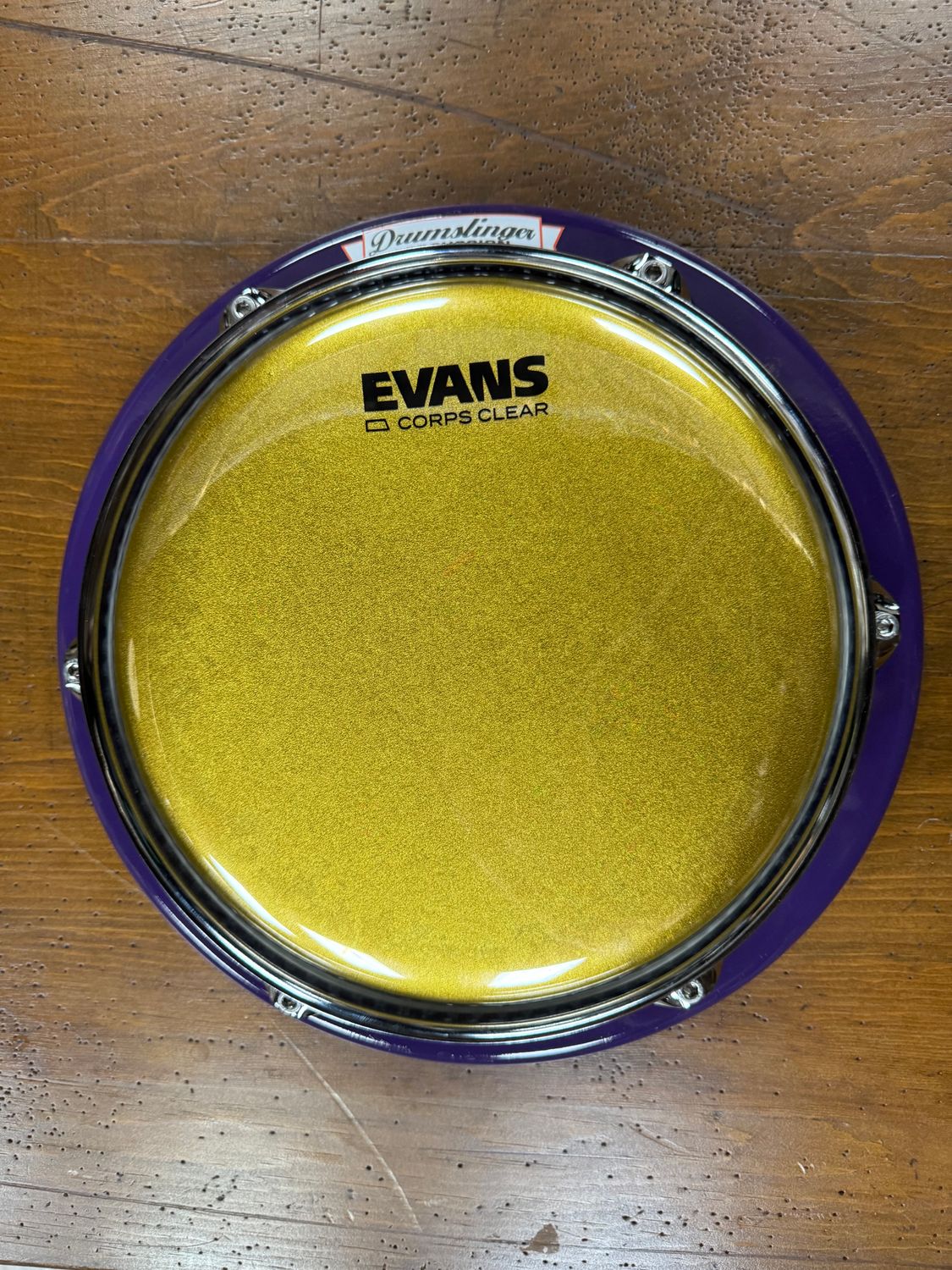 MINT Drumslinger 10&quot; Marcher Drum Pad - Gold Foil / Purple Gloss