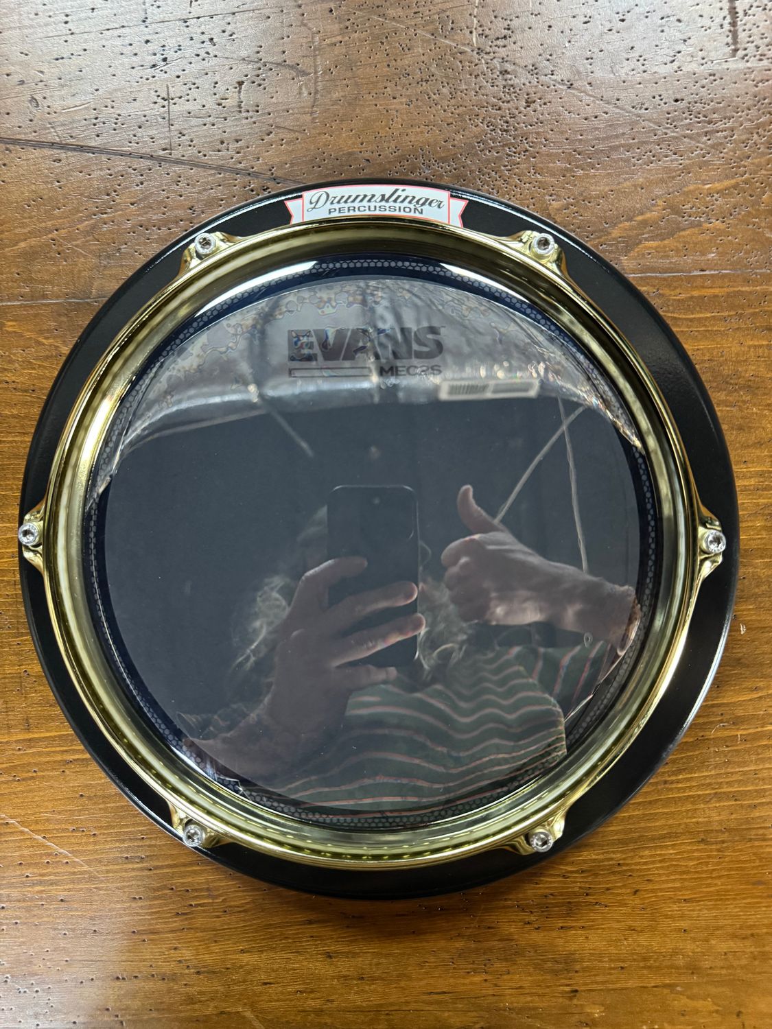MINT Drumslinger 10&quot; Marcher Drum Pad - Black / Hammered Black