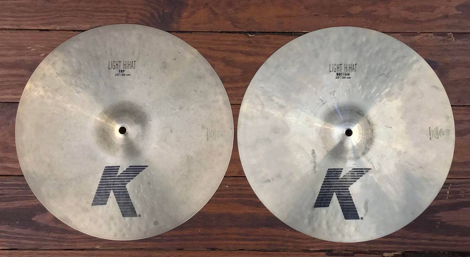 USED Zildjian K 15&quot; Light Hi-Hat Cymbals (Pair)