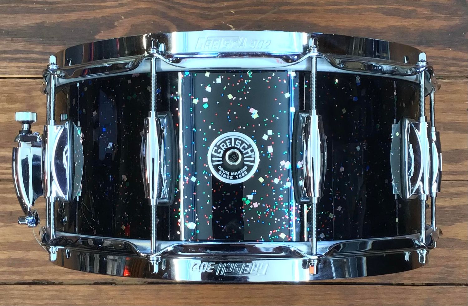 USED Gretsch 6.5x14 Brooklyn Snare Drum - &quot;Mardi Gras&quot;
