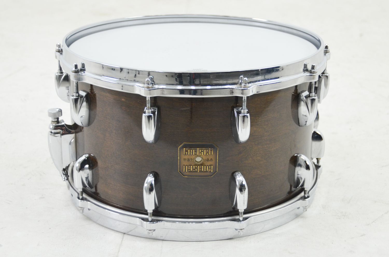 Used 1980&#39;s Gretsch 8x14 Jasper Shell Snare Drum - &quot;Walnut Gloss&quot;