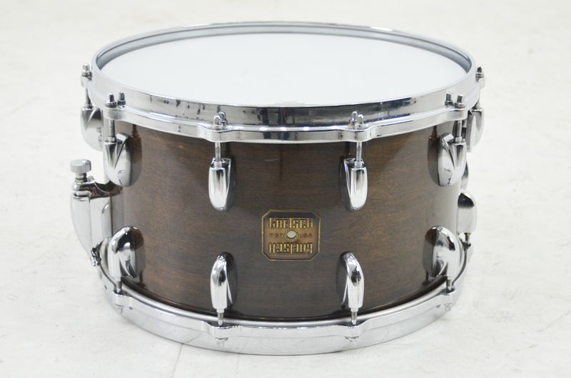 Used 1980&#39;s Gretsch 8x14 Jasper Shell Snare Drum - &quot;Walnut Gloss&quot;
