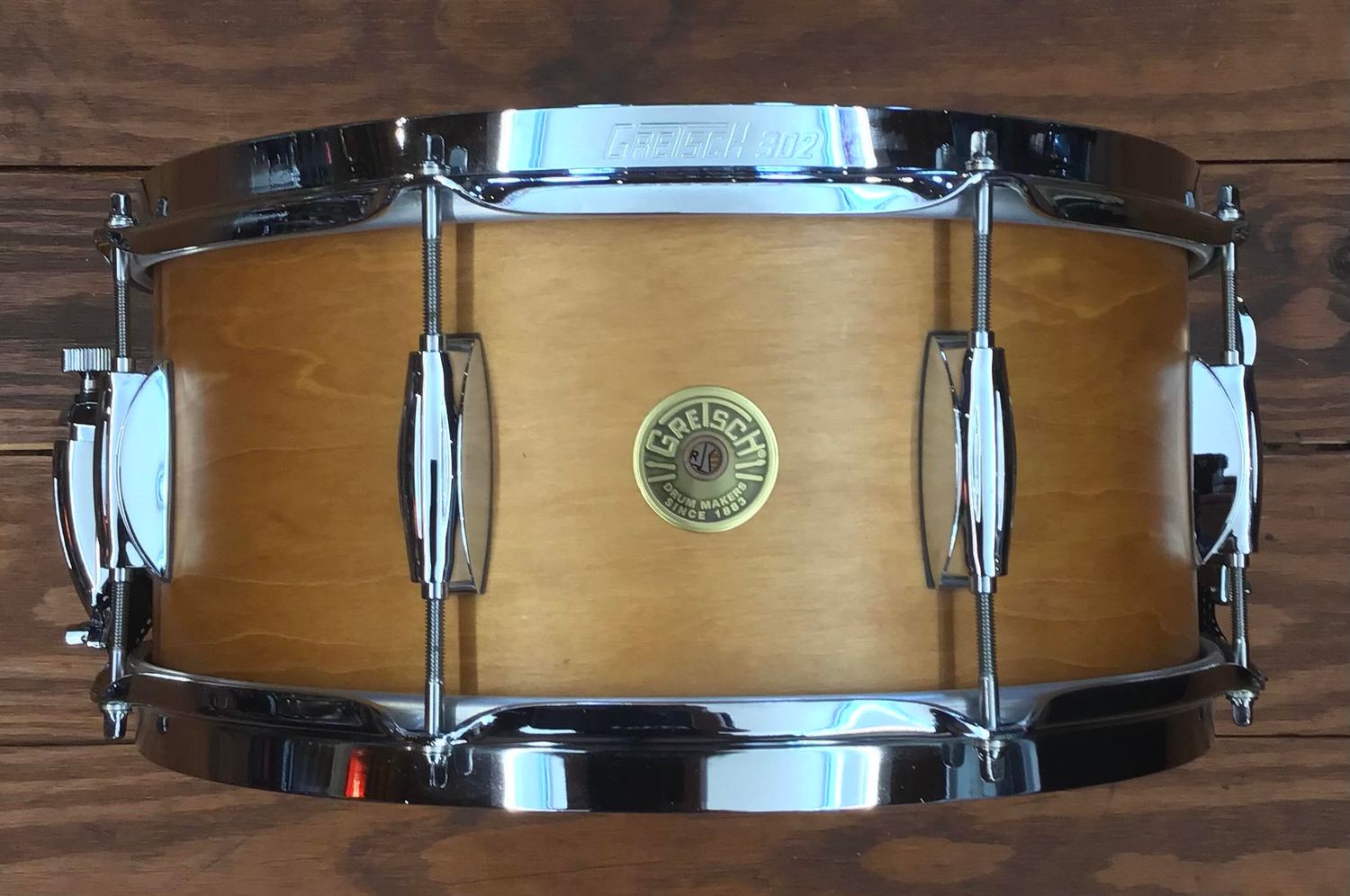 USED Gretsch Broadkaster 6.5x14 Snare Drum - &quot;Satin Natural&quot;
