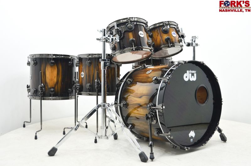 Pre-Owned DW Collectors Pure Tasmanian Timber 6pc Drum Kit - &quot;Candy Black to Natural Burst&quot;