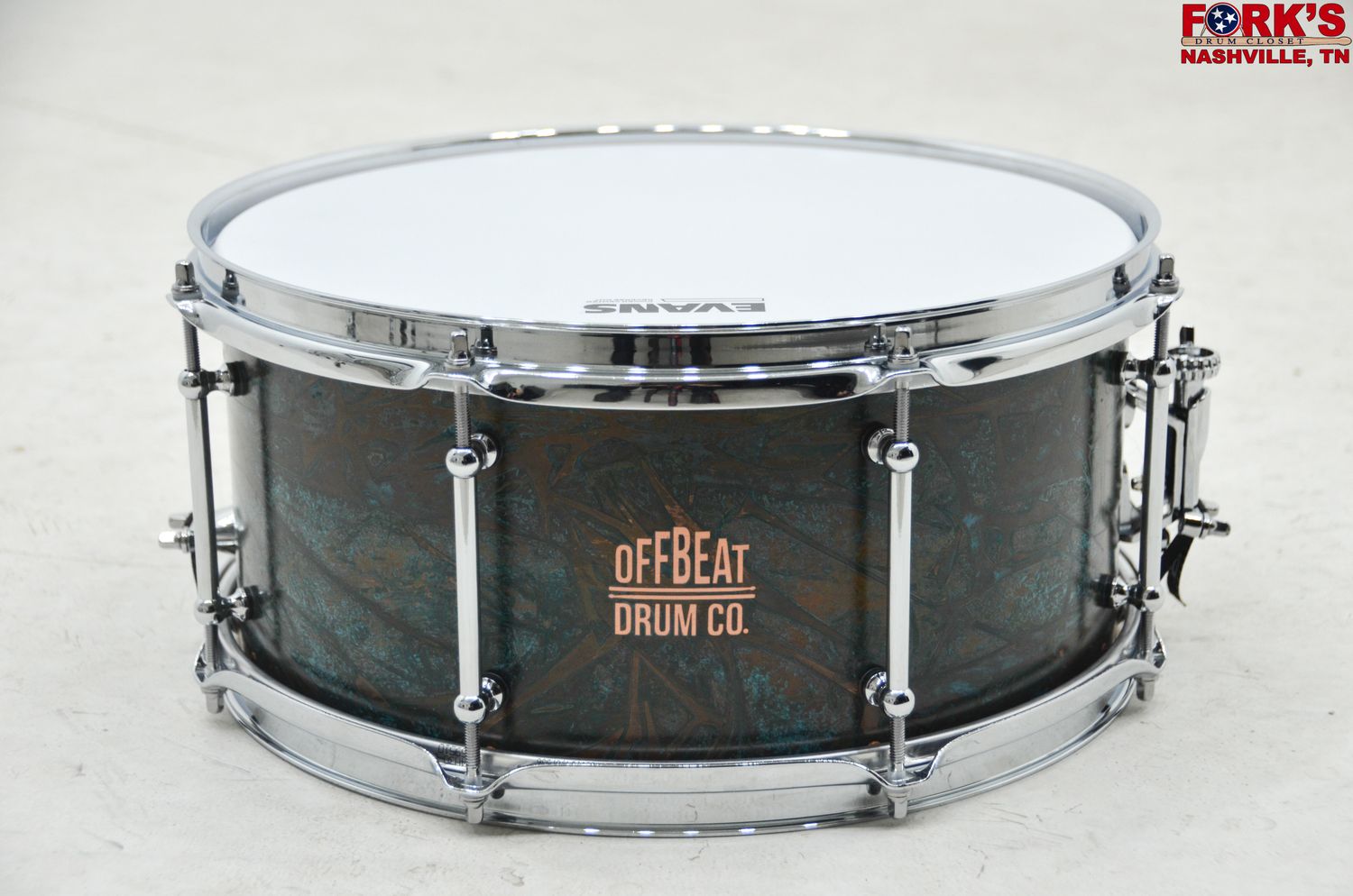 OFFBEAT Drum Co. 6.5x14&quot; Copper Snare w/Maple Rings