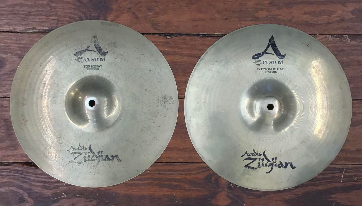 USED Zildjian A Custom 13&quot; Hi-Hat Cymbals (Pair)