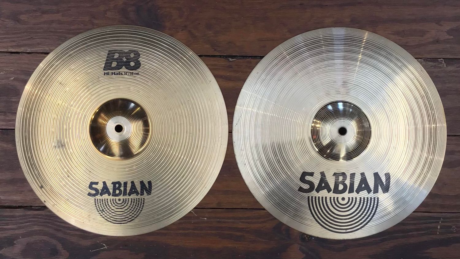 USED Sabian B8 14&quot; Hi-Hat Cymbals (Pair)
