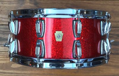 USED Ludwig 5.5x14 Legacy Snare Drum - &quot;Red Sparkle&quot;