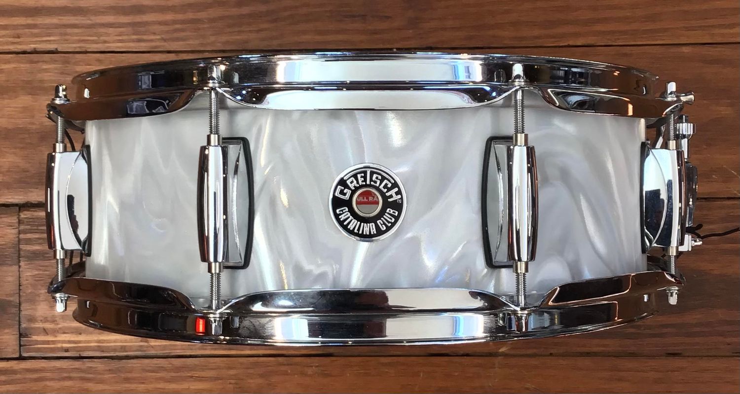 USED Gretsch 5x14 Catalina Club Snare Drum - &quot;White Satin Flame&quot;