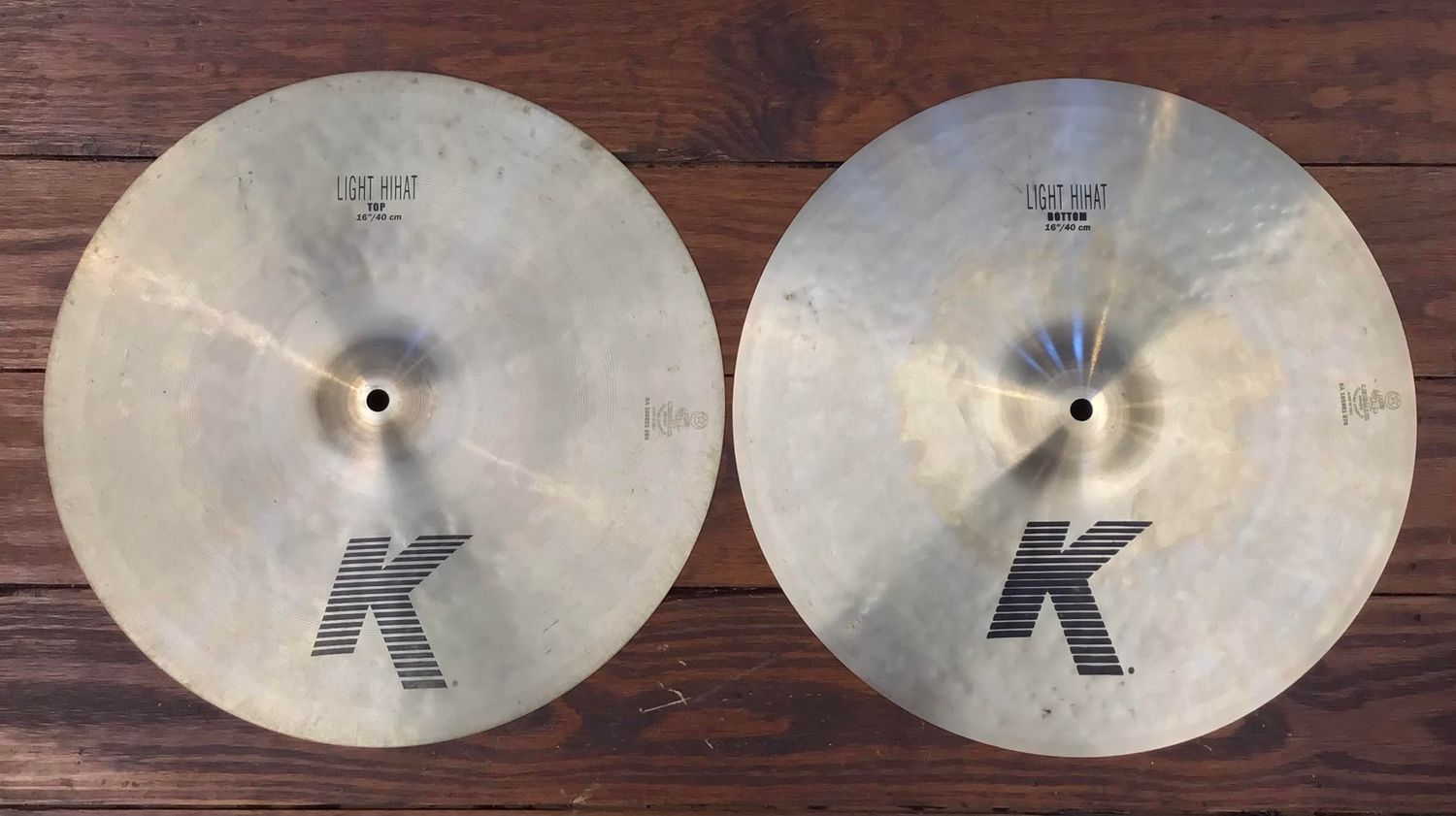 USED Zildjian K 16&quot; Light Hi-Hat Cymbals (Pair)