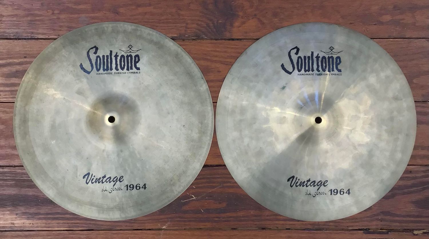 USED Soultone Vintage Old School 1964 16&quot; Hi-Hat Cymbals (Pair)