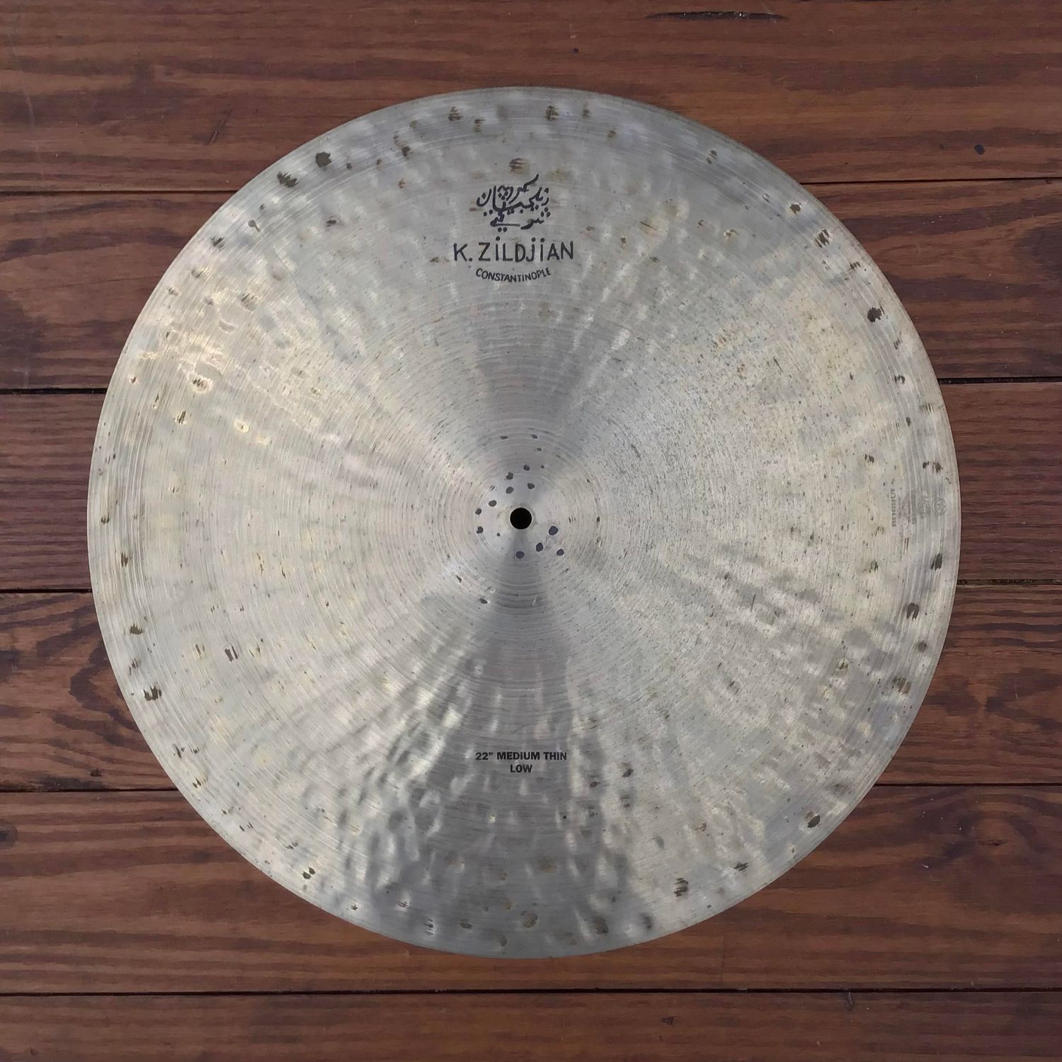 USED Zildjian K Constantinople 22&quot; Medium Thin Ride Cymbal, Low (2498 g)