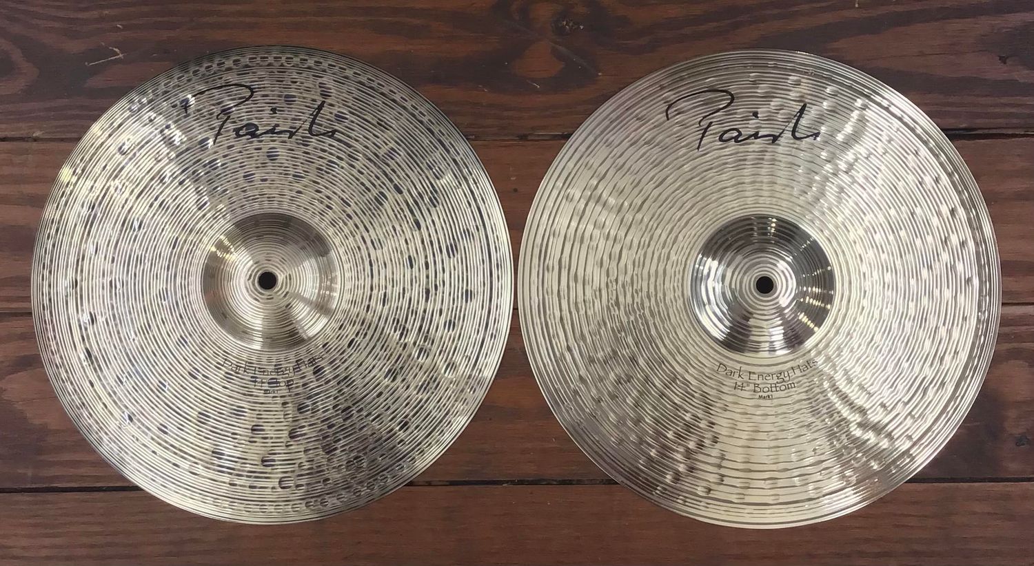 USED Paiste Signature 14&quot; Dark Energy Hi-Hat Cymbals (Pair)
