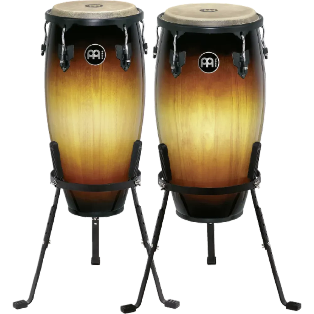 Meinl Headliner 11" &amp; 12" wood conga set, incl. basket stands, vintage sunburst