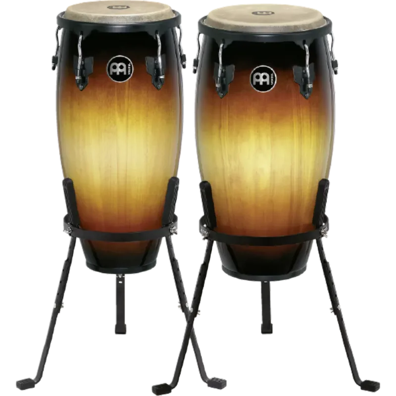 Meinl Headliner 11" &amp; 12" wood conga set, incl. basket stands, vintage sunburst