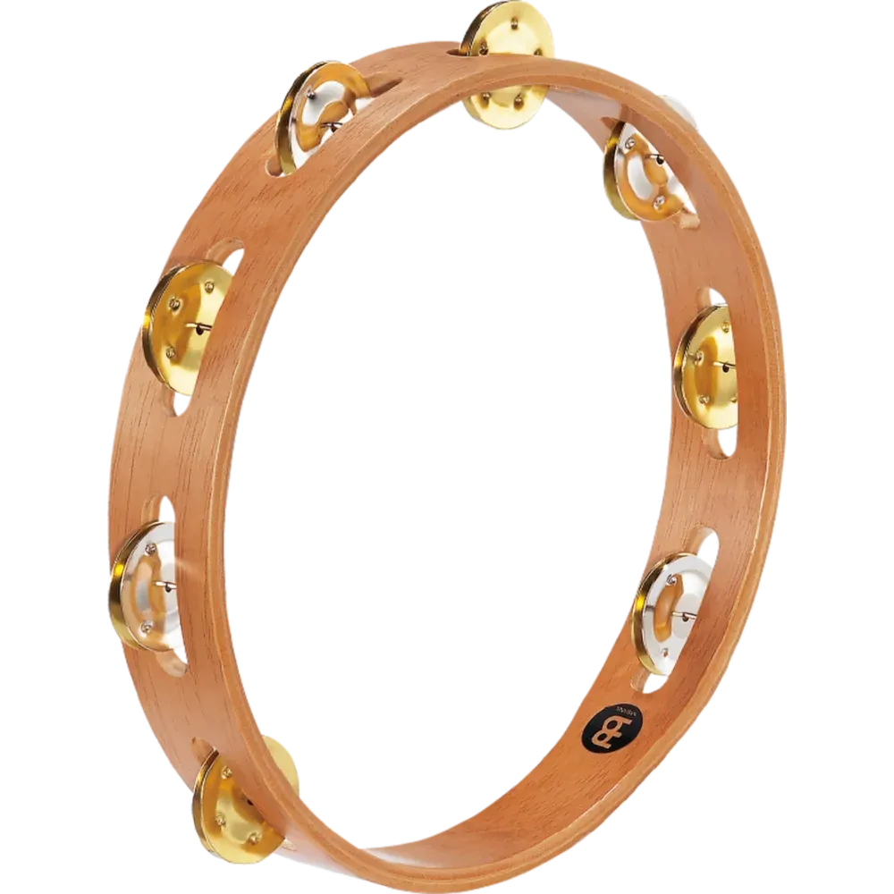 Meinl Percussion 10" Recording-Combo Wood Tambourine, Single Row, Mixed Jingles