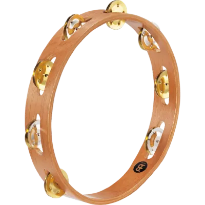 Meinl Percussion 10" Recording-Combo Wood Tambourine, Single Row, Mixed Jingles