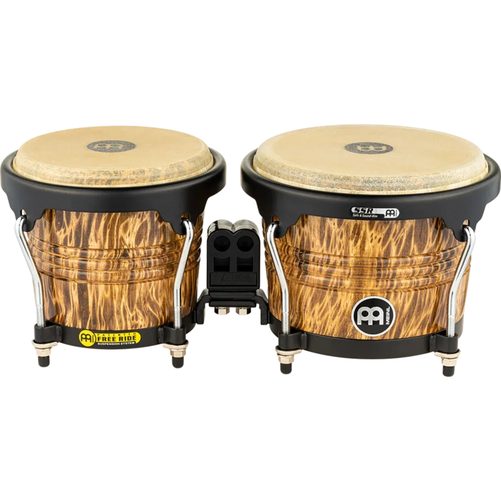 Meinl FreeRide 6 3/4" &amp; 8" wood bongo, leopard burl