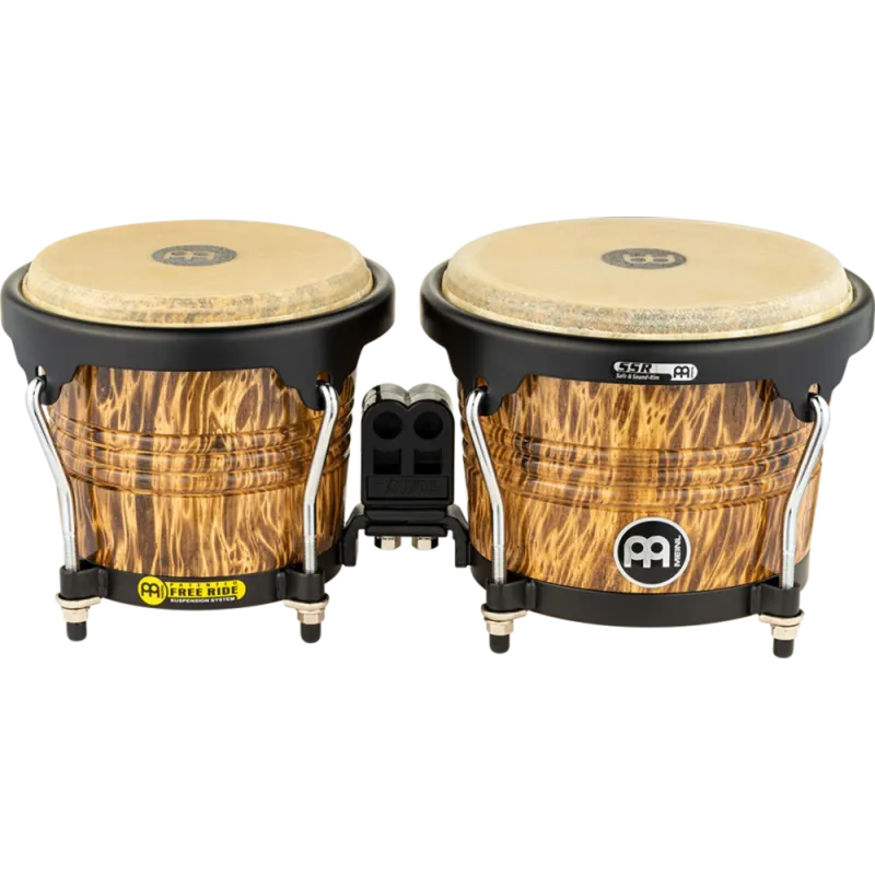 Meinl FreeRide 6 3/4" &amp; 8" wood bongo, leopard burl