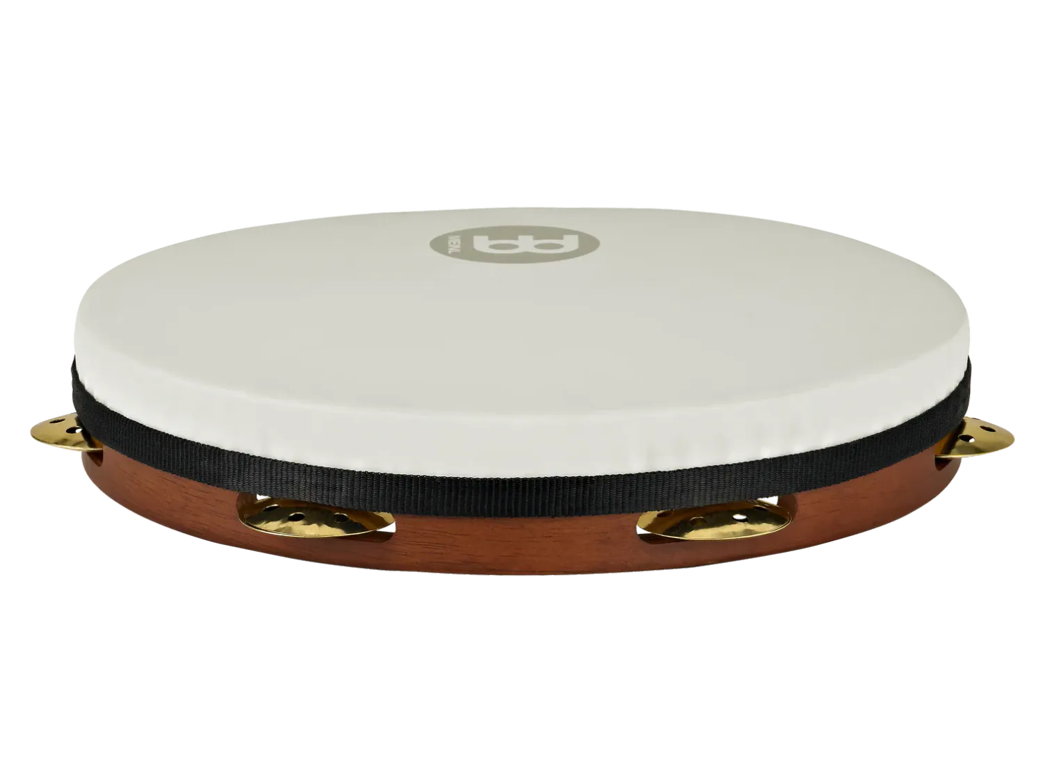 Meinl 12" Pandeiro, Hand Hammered Vented Brass Jingles -= African Brown