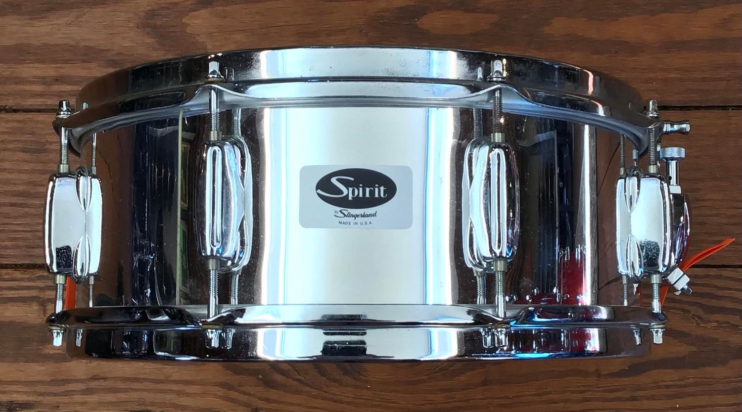 USED Spirit by Slingerland 5x14 Chrome Over Wood Snare Drum