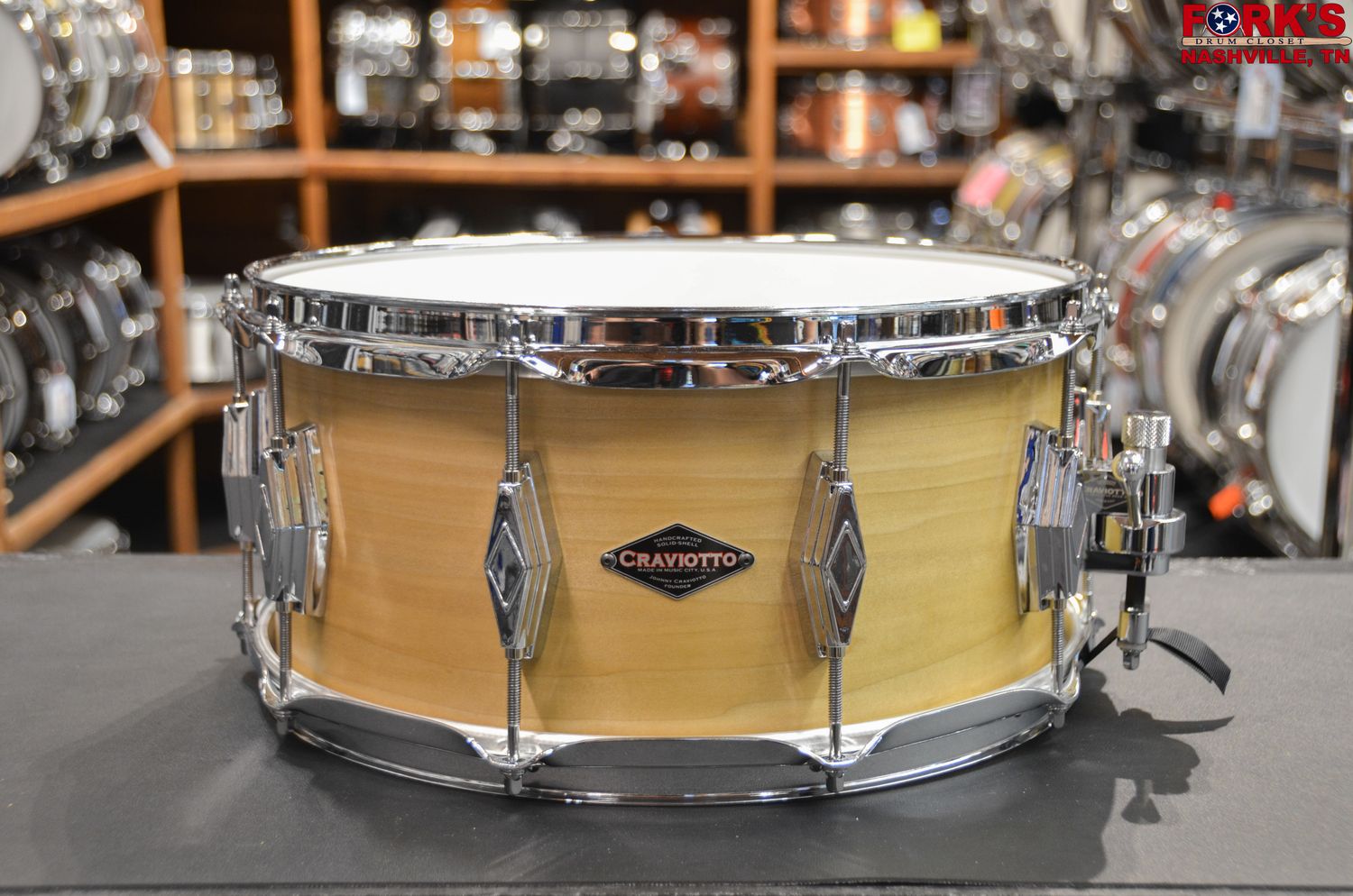 Craviotto Nashville Classic Series 6.5x14 Poplar Snare Drum - "Oil Finish"