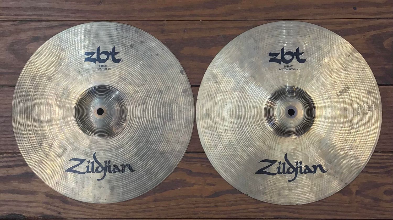 USED Zildjian ZBT 14" Hi-Hat Cymbals (Pair)
