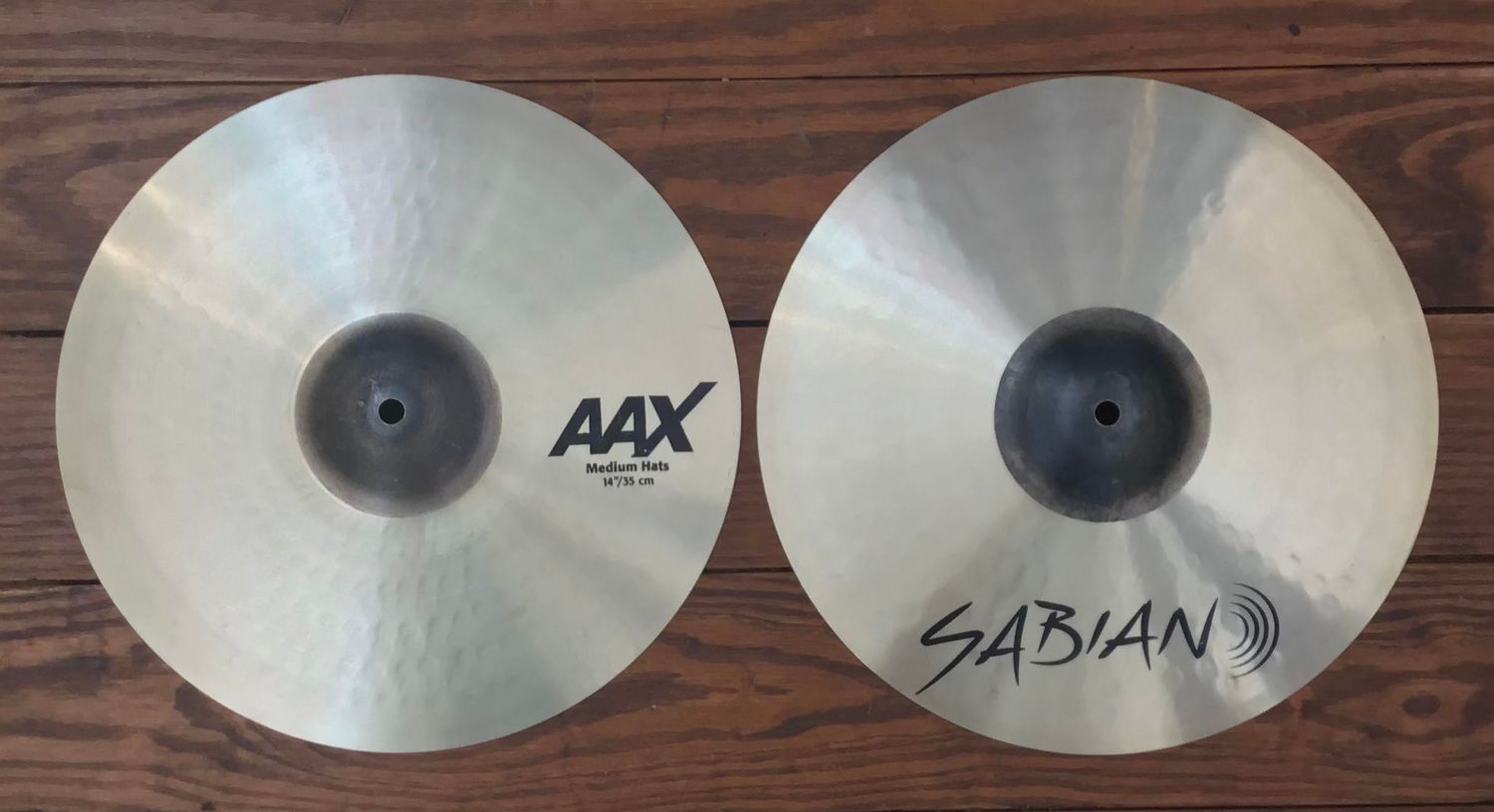 USED Sabian AAX 14" Medium Hi-Hat Cymbals (Pair)