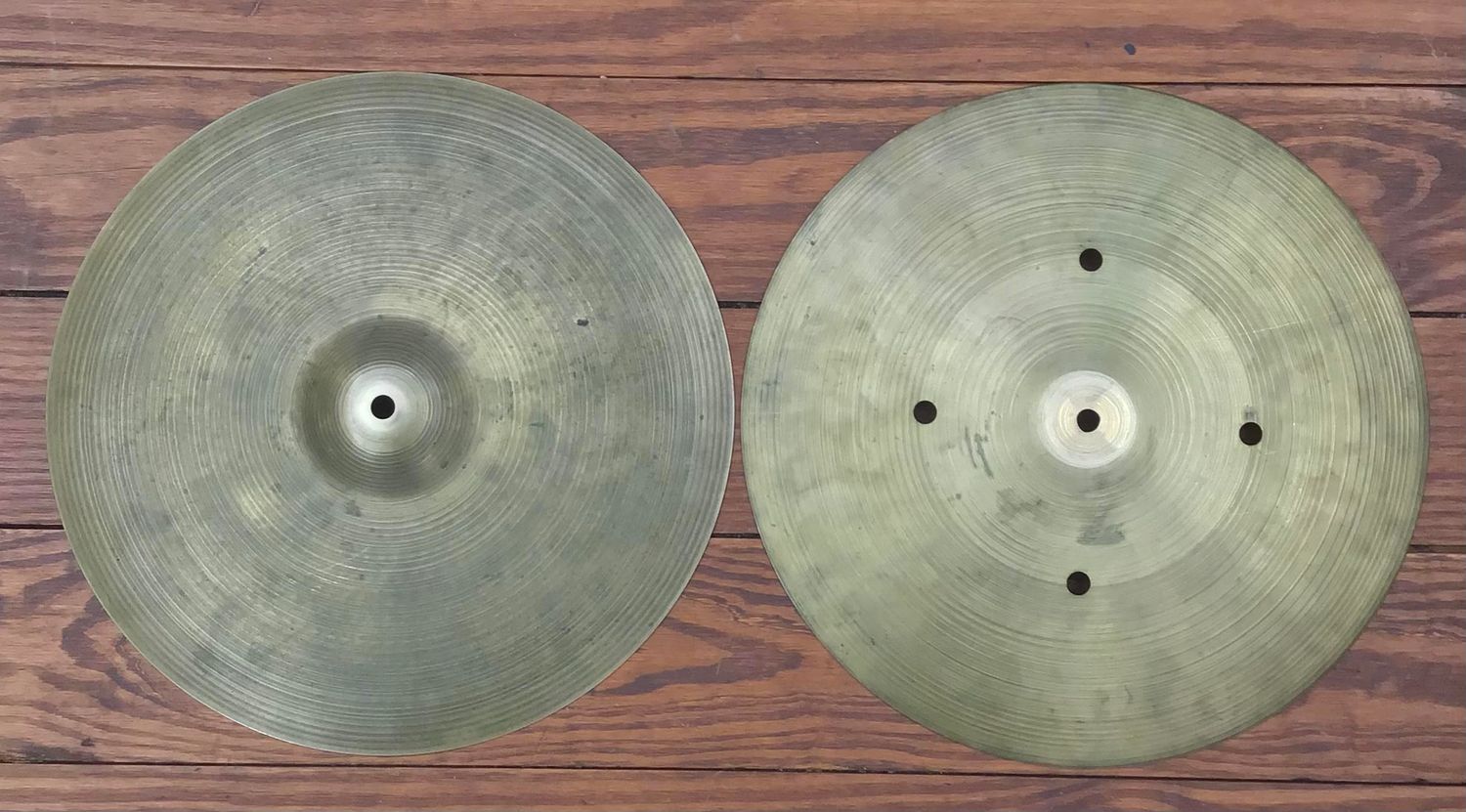 USED A Zildjian 15" Flat Hat Cymbals (1970's) (Pair)