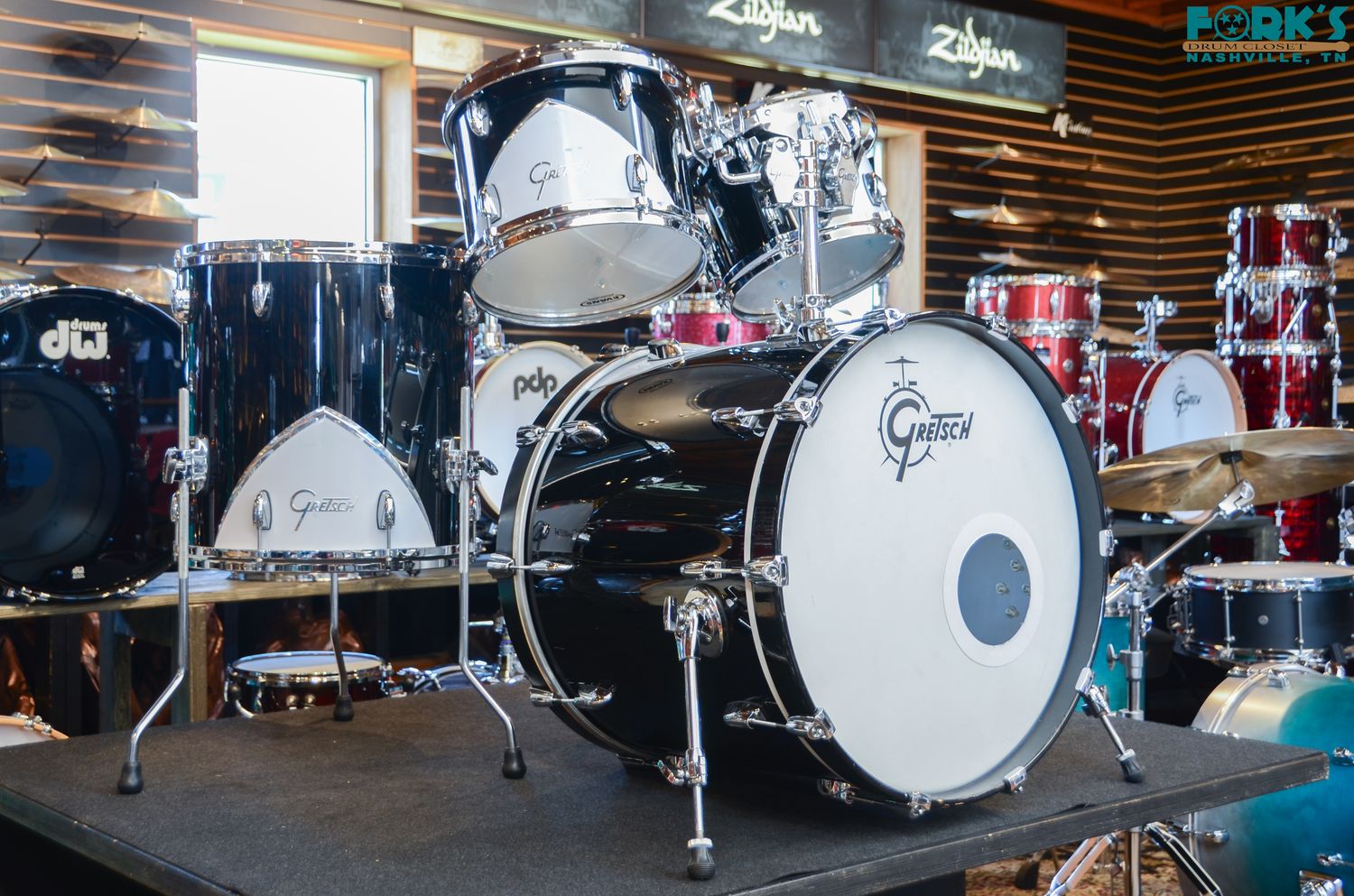 Used Gretsch Renown Maple '57 4pc Drum kit "Motor City Black"