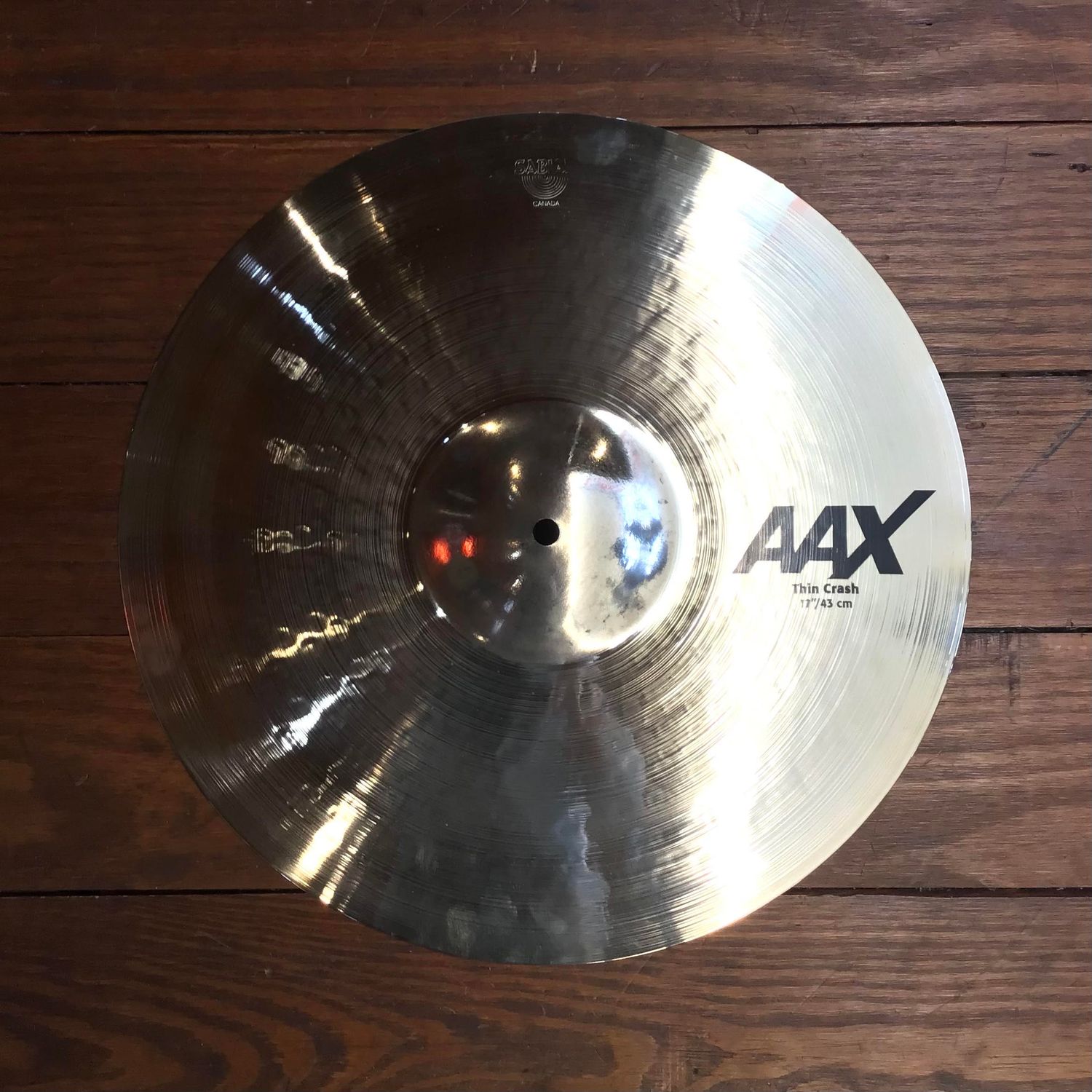 USED Sabian AAX 17" Thin Crash Cymbal (Brilliant)