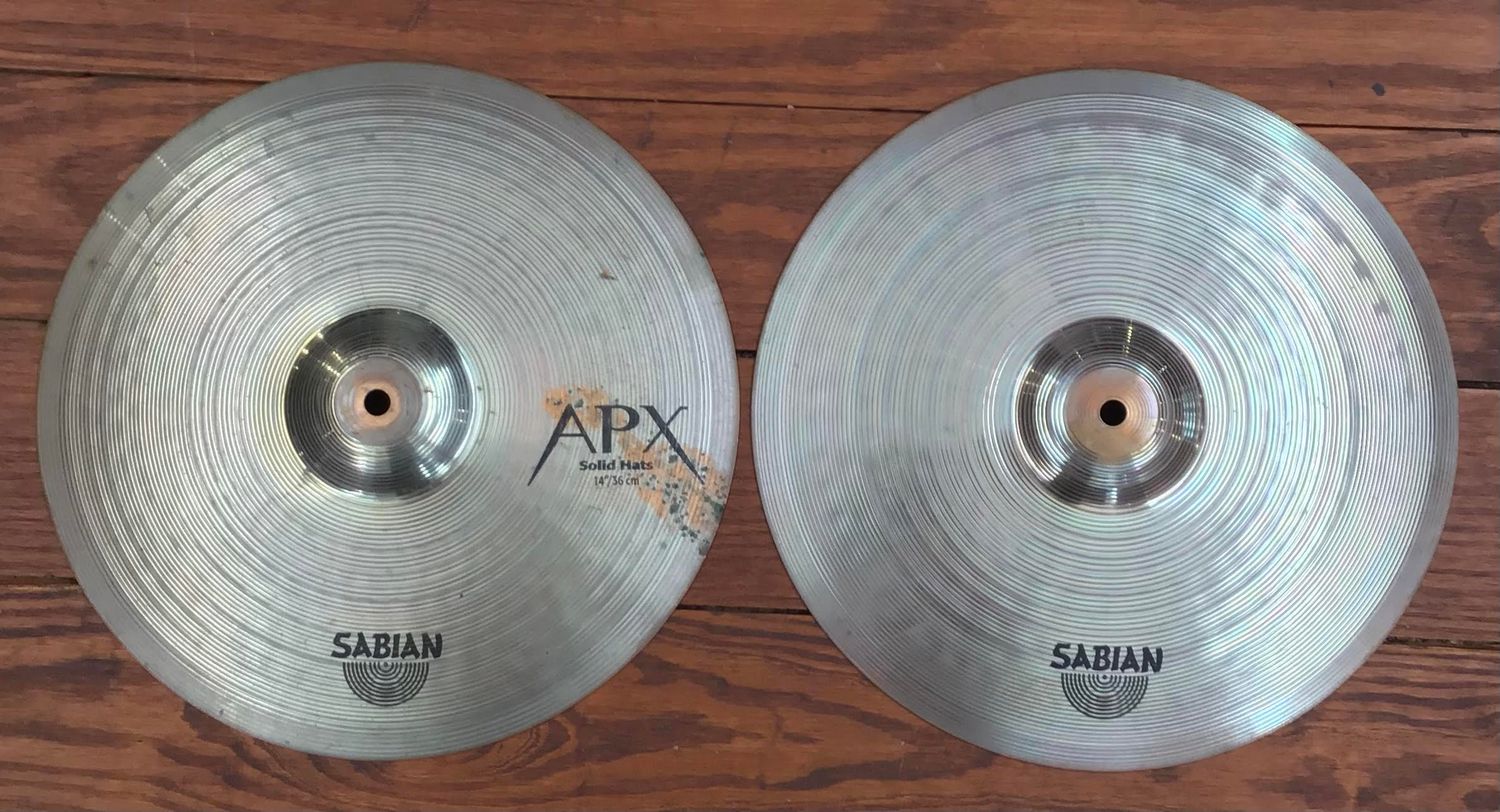 USED Sabian APX 14" Solid Hi-Hat Cymbals (Pair)