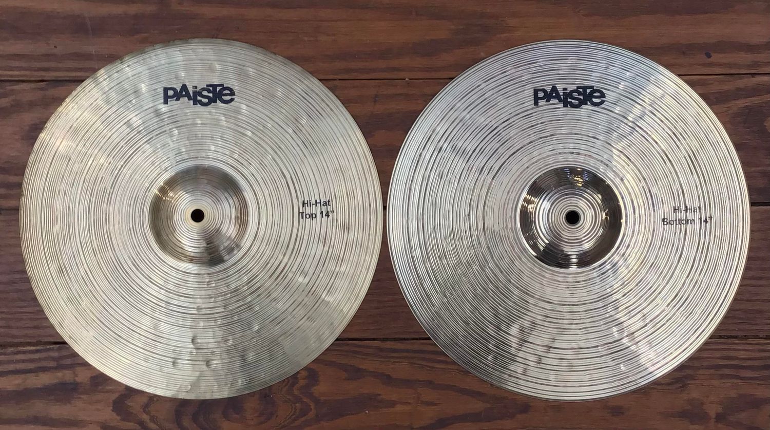 USED Paiste Dimensions 14" Medium Heavy Hi-Hat Cymbals (Pair)