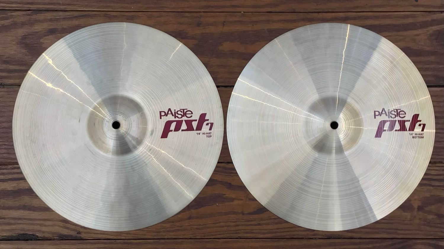 USED Paiste PST 7 14" Hi-Hat Cymbals (Pair)