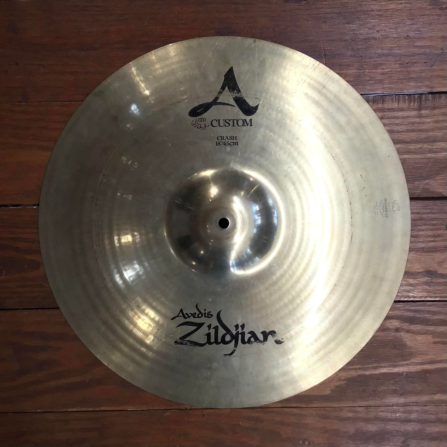 USED Zildjian A Custom 18" Crash Cymbal
